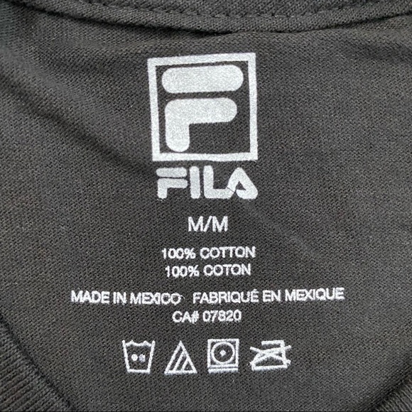 Fila Logo Orange White Black Crew Neck Short Sleeve Tee Shirt Medium M - Picture 3 of 9